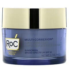 RoC, Multi Correxion，均匀色调 + 提升紧雅，5 合 1 胸部颈部面部护理霜， SPF 30，1.7 盎司（48 克）