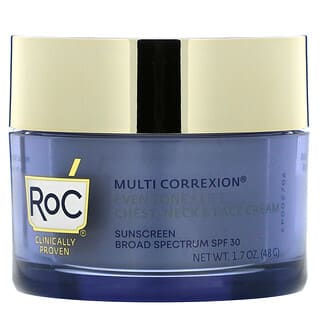 RoC, Multicorrexion, Unifie le teint et le lifting, Crème 5 en 1 pour la poitrine, le cou et le visage, FPS 30, 48 g