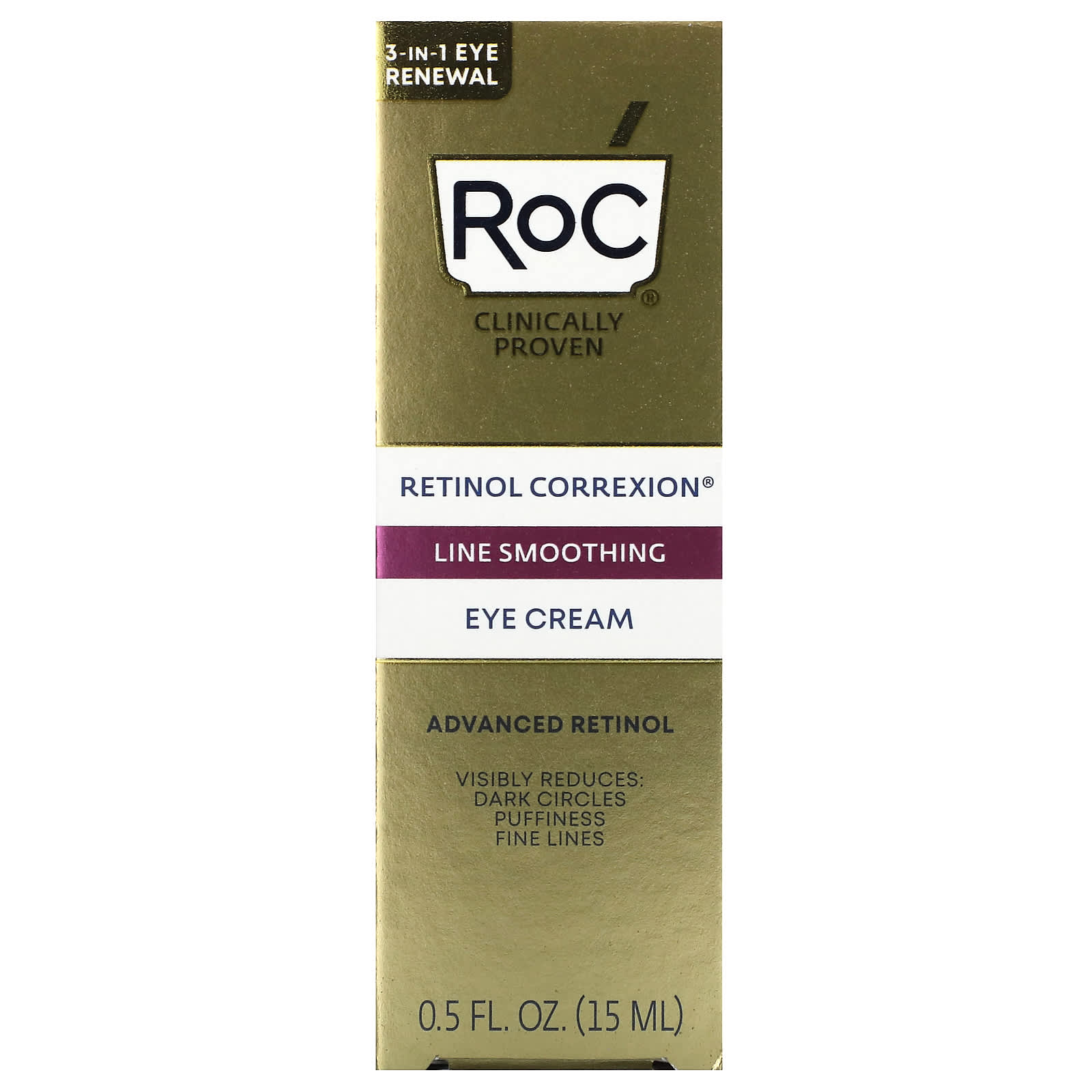 RoC, Retinol Correxion, Line Smoothing Eye Cream, 0.5 fl oz (15 ml) Image 3