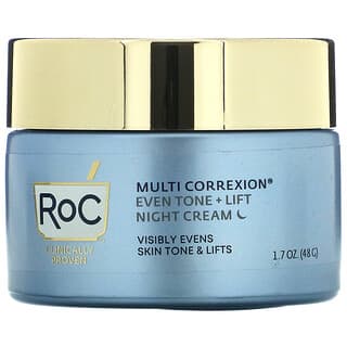 RoC, Multi Correxion, Tono uniforme y lifting, Crema de noche 5 en 1, 48 g (1,7 oz)