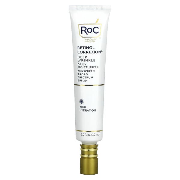 RoC, Retinol Correxion, Humectante diario para arrugas profundas, FPS 30, 30 ml (1 oz. Líq.)
