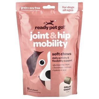 Ready Pet Go, Joint & Hip Mobility, For Dogs, All Ages, Grilled Chicken, 90 Soft Chews, 15.9 oz (450 g)