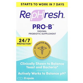 Rephresh, Pro-B, vaginales probiotisches Ergänzungsmittel, 30 Kapseln