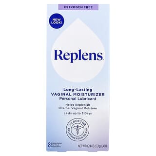 Replens, Personal Lubricant, увлажняющий крем для влагалища длительного действия, 8 предварительно заполненных аппликаторов по 6,7 г (0,24 унции)