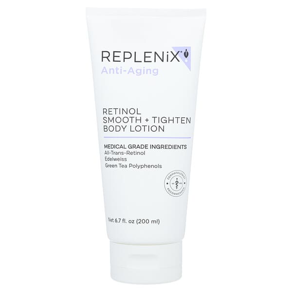 Replenix, 逆齡，Retinol Smooth + Tighten 身體乳，6.7 液量盎司（200 毫升）