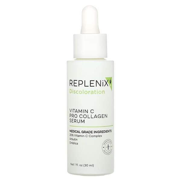 Replenix, 착색, 비타민C 프로 콜라겐 세럼, 향료 무함유, 30ml(1fl oz)