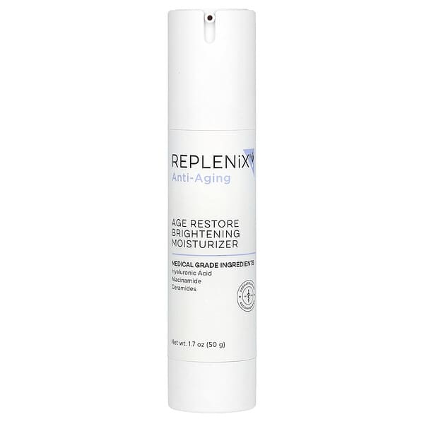 Replenix, 에이지 리스토어 브라이트닝 모이스처라이저, 향료 무함유, 50g(1.7oz)