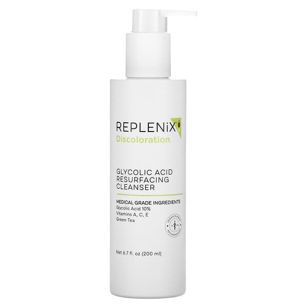 Replenix, Discoloration, Glycolic Acid Resurfacing Cleanser, 6.7 fl oz (200 ml)