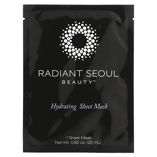 Radiant Seoul, Mascarilla de belleza hidratante en lámina, 1 mascarilla en lámina, 25 ml (0,85 oz)