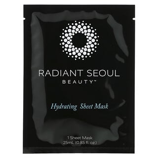 Radiant Seoul, 補水美容保濕面膜，5 片裝面膜，每片 0.85 盎司（25 毫升）