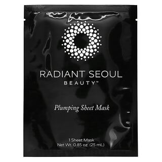 Radiant Seoul, 保湿美容嫩肤面膜，1 片装面膜，0.85 盎司（25 毫升）