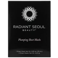 Radiant Seoul, Plumping Beauty Sheet Mask, 5 Sheet Masks, 0.85 oz (25 ml) Each