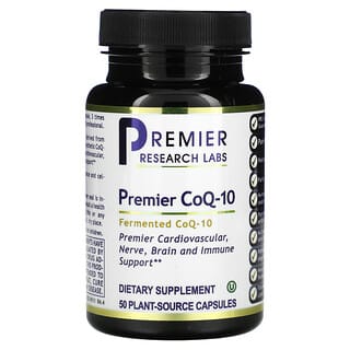 Premier Research Labs, Premier 輔酶 Q10，髮酵，50 粒植物源膠囊