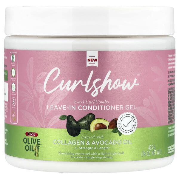 ORS, CurlShow™, 2-N-1 컬 콤보, 리브-인 컨디셔너 젤, 453g(16oz)