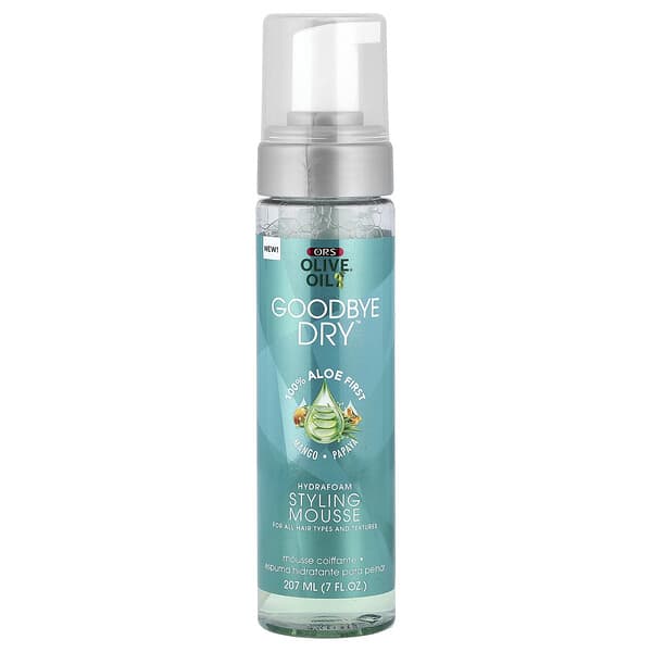 ORS, Olive Oil®, Goodbye Dry™ 하이드라폼 스타일링 무스, 모든 모발 유형과 모질 상태에 적합, 207ml(7fl oz)