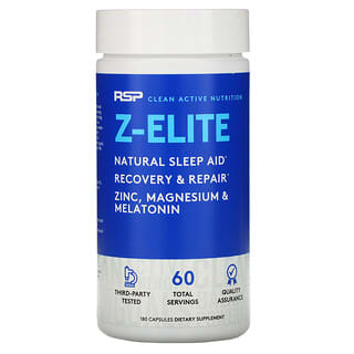 RSP Nutrition, Z-Elite، مساعد النوم الطبيعي، 180 كبسولة