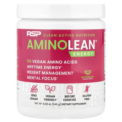 RSP Nutrition, AminoLean® Energy, Watermelon, 8.68 oz (246 g)
