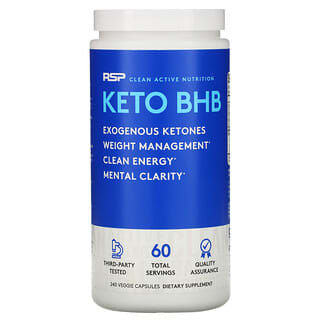 RSP Nutrition, Keto BHB, 240 pflanzliche Kapseln