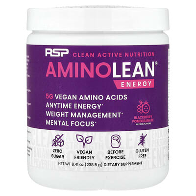 RSP Nutrition, AminoLean® Energy, Blackberry Pomegranate, 8.41 oz (238.5 g)