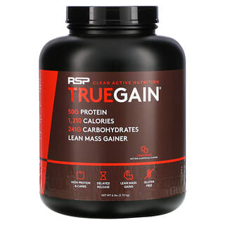 RSP Nutrition, TrueGain, добавка для набора мышечной массы, с шоколадом, 2,72 кг (6 фунтов)