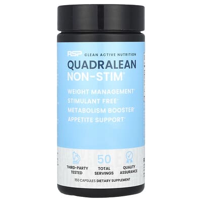 RSP Nutrition, QuadraLean Non-Stimulant Body Slimming Supplement®, 150 Capsules
