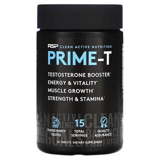 RSP Nutrition, Prime-T, добавка для повышения уровня тестостерона, 60 таблеток