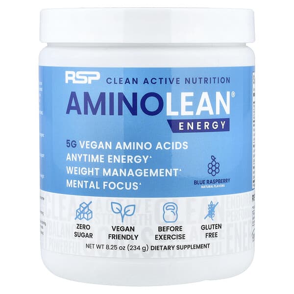 RSP Nutrition, AminoLean, 블루 라즈베리, 270g(9.52oz)