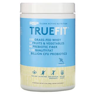 RSP Nutrition, Truefit, 목초사육 유청 단백질 셰이크, 초콜릿, 940g(2lbs)