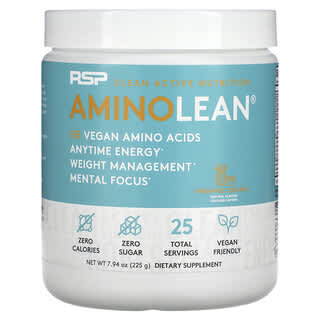 RSP Nutrition, AminoLean, 5 g Vegan Amino Acids + Anytime Energy, Pineapple Coconut, 7.94 oz (225 g)