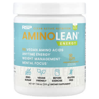 RSP Nutrition, AminoLean, Essential Vegan Aminos, essenzielle vegane Aminosäuren, Ananas-Kokosnuss, 225g (7,94 oz.)