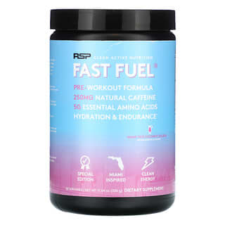 RSP Nutrition, Fast Fuel, Pre-Workout Formula, Miami Vice Coconut Colada, 11.64 oz (330 g)