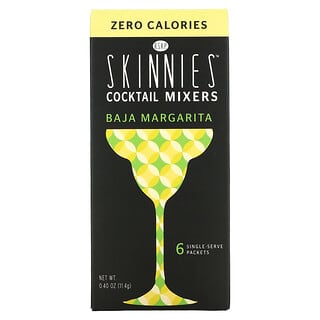 RSVP Skinnies, Cocktail Mixers, Baja Margarita,  6 Single Serve Packets,1.9 g Each