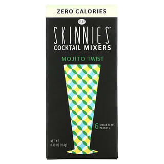 RSVP Skinnies, Cocktail Mixers, Mojito Twist, 6 Single Serve Packets, 0.40 oz (11.4 g)