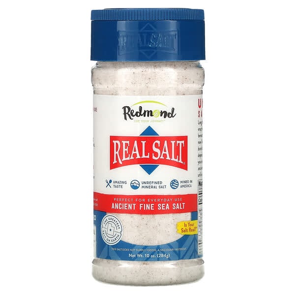 Redmond Trading Company, Real Salt, Sal marina antigua y fina, 284 g (10 oz)