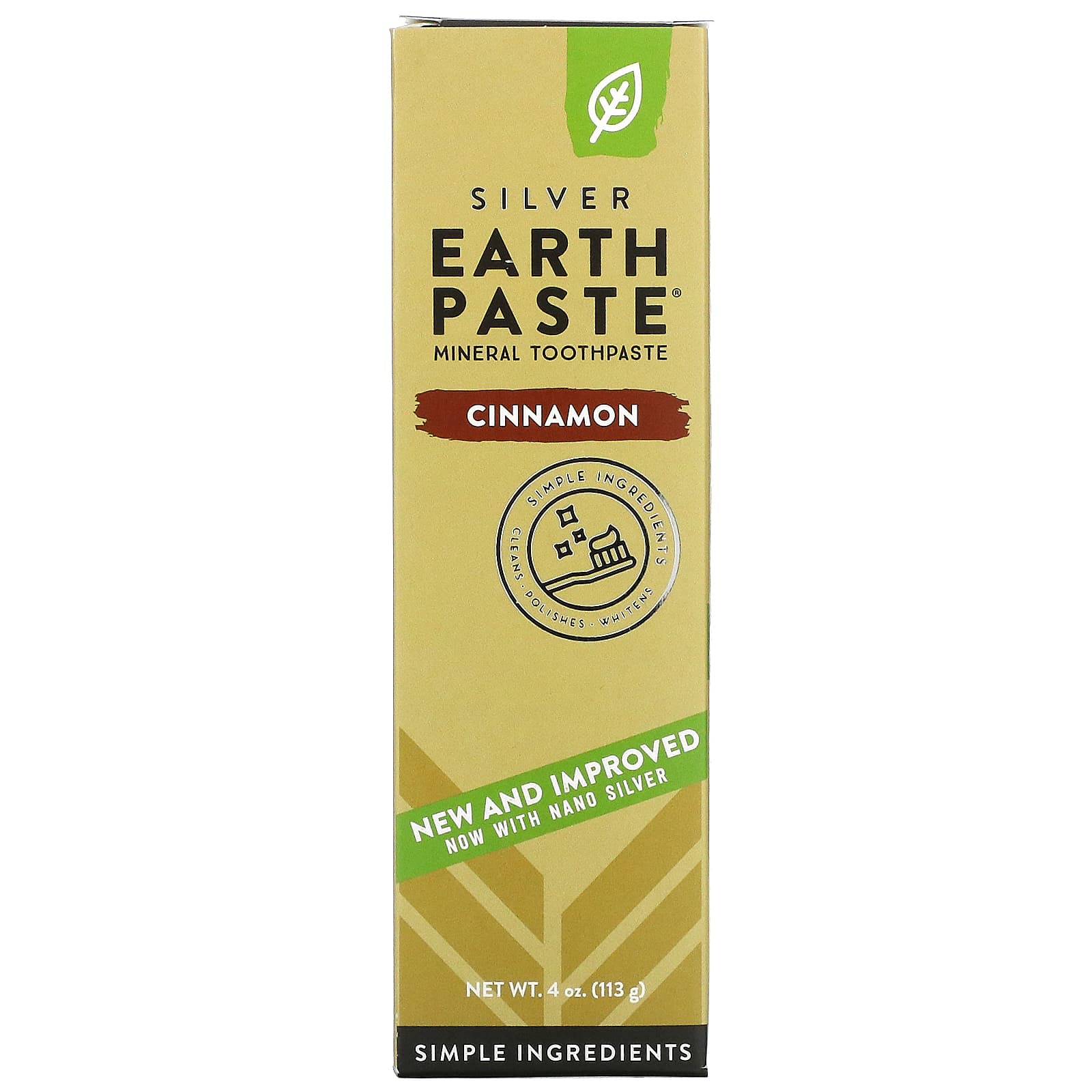 Redmond Trading Company, Earthpaste, Mineral Toothpaste, Cinnamon, 4 oz