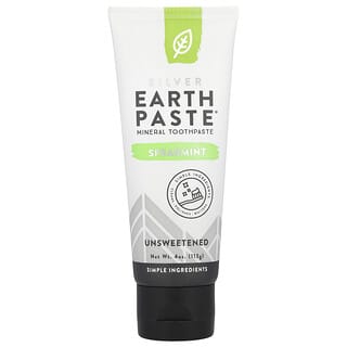 Redmond Trading Company, Silver EarthPaste®, Mineral Toothpaste, Unsweetened, Spearmint, 4 oz (113 g)