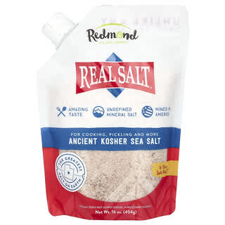 Redmond Trading Company, Real Salt, древняя кошерная морская соль, 454 г (16 унций)