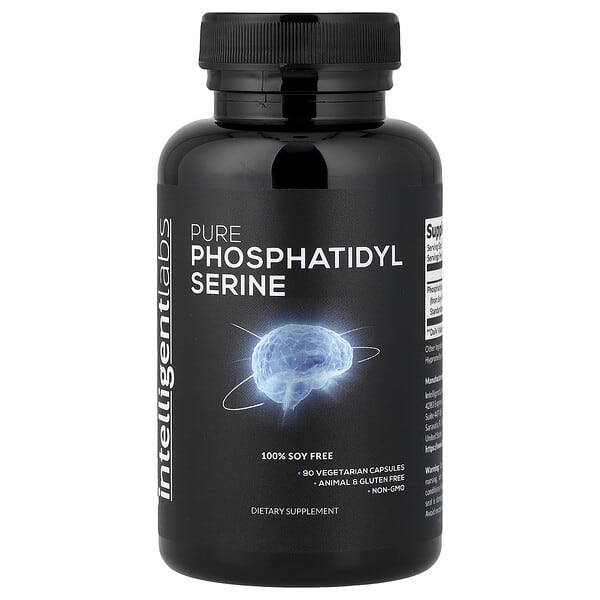 Intelligent Labs Pure Phosphatidyl Serine, 90 Vegetarian Capsules (100 mg per Capsule)