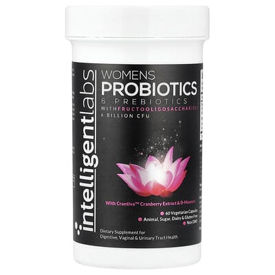 Intelligent Labs, Women's Probiotics and Prebiotics with Fructooligosaccharides, 60 Vegetarian Capsules