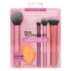 Real Techniques, Everyday Essentials, For Blush + Foundation + Shadow + Highlighter + Concealer,  5 Pieces