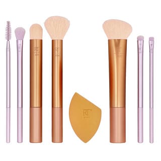 Real Techniques, Level Up Brush + Sponge Set, 8 Pieces