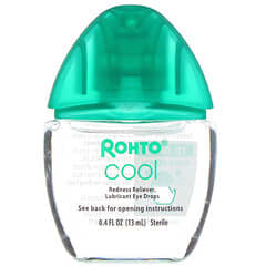 Rohto, Cooling Eye Drops, Dual Action Redness + Dryness Relief, 0.4 fl oz (13 ml)