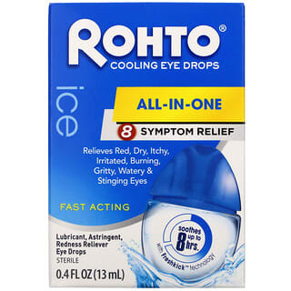 Rohto, 多合一清涼冰爽滴眼液，0.4 液量盎司（13 毫升）