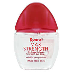 Rohto, Cooling Eye Drops, Max Strength, Maximum Redness Relief, 0.4 fl oz (13 ml)