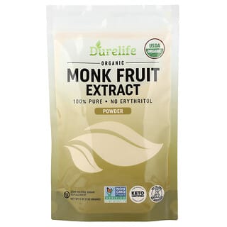 DURELIFE NUTRITION LLC‏, مسحوق مستخلص فاكهة الراهب العضوية ، 5 أونصات (142 جم)