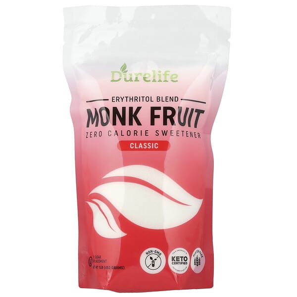DURELIFE, 에리스리톨 혼합물 나한과, 클래식, 453g(1lb)