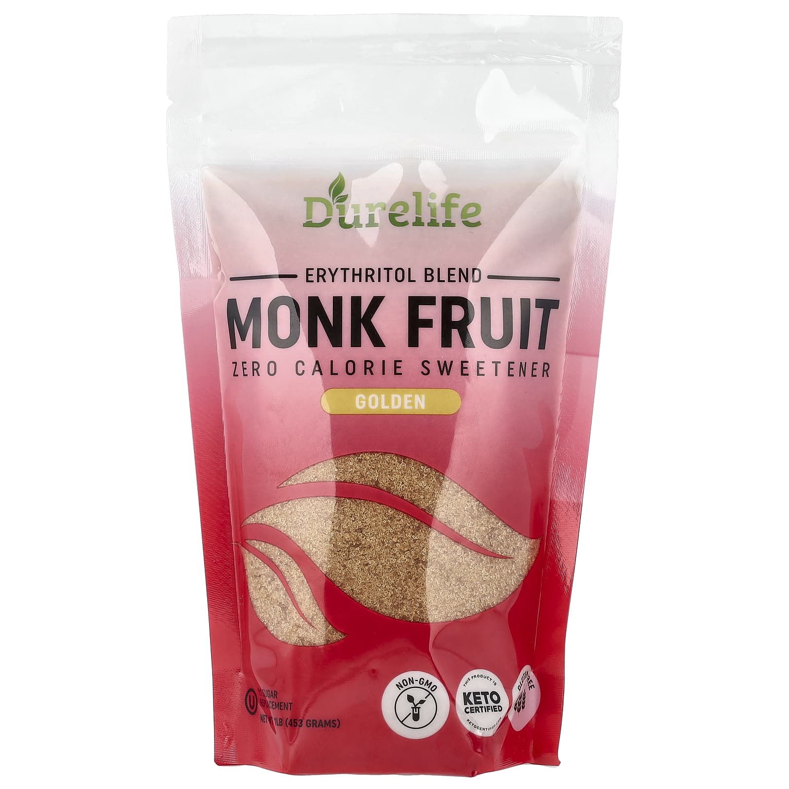 DURELIFE NUTRITION LLC, смесь эритритола, архат, золотистый, 453 г (1 фунт)