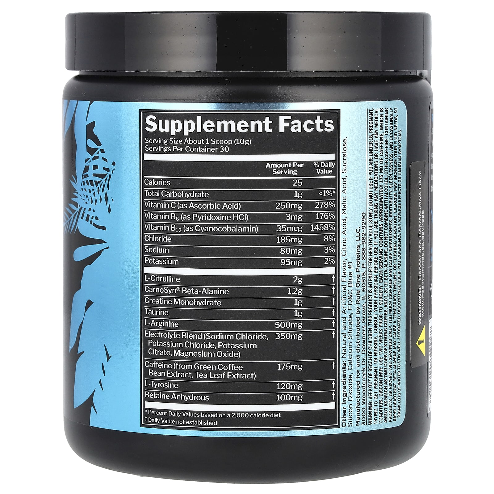 Rule One Proteins, Roar, Ferocious Pre-Workout, Blue Razz, 10.58 oz (300 g)