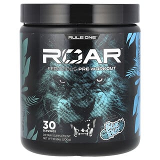 Rule One Proteins, Roar, Ferocious Pre-Workout, Blue Razz, 300 g (10,58 oz)