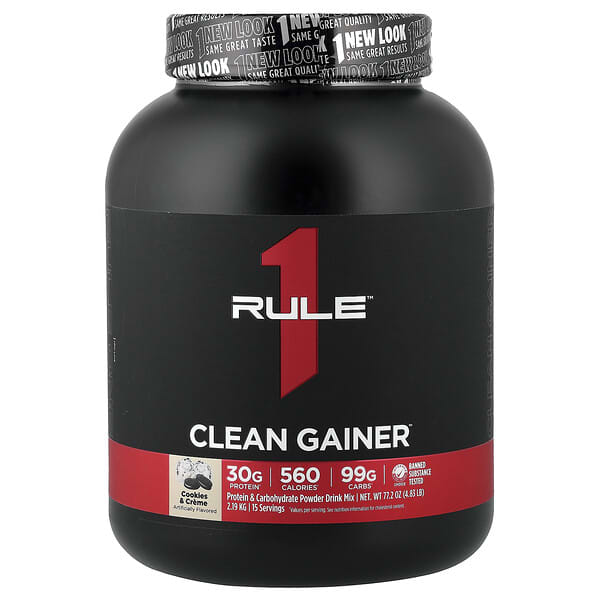 Rule One Proteins, Clean Gainer™，曲奇奶油味，4.83 磅（2.19 千克）